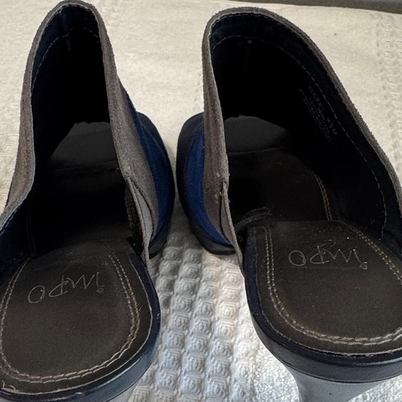 Impo Tricolor Mules in Black, Blue, and Gray - Picture 5 of 7